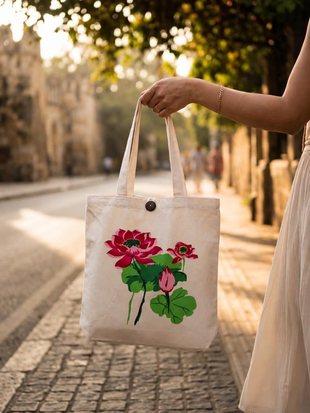 Upcycled Silk Tote Bag