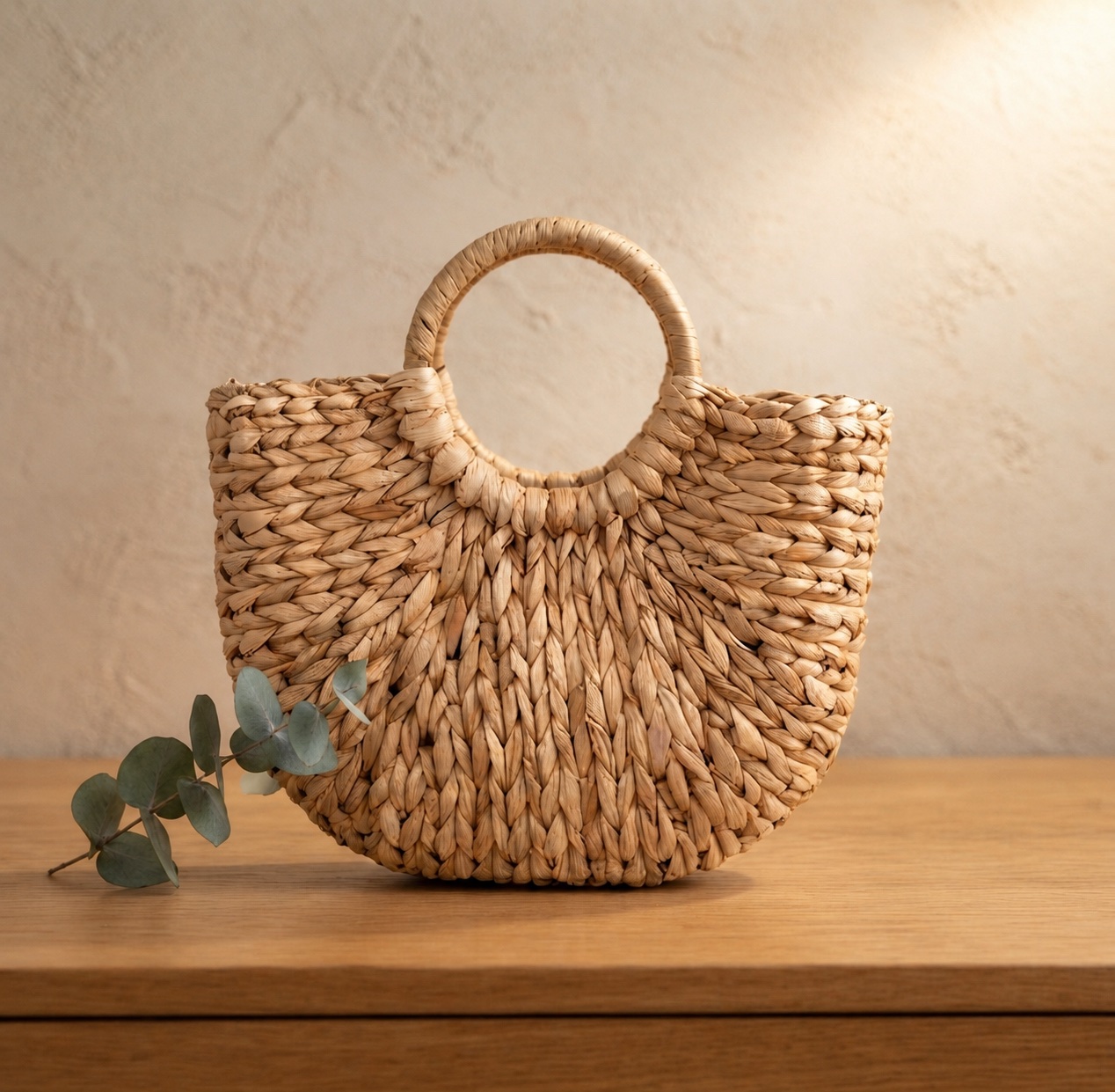 Water Hyacinth Handbag (Half-Moon)